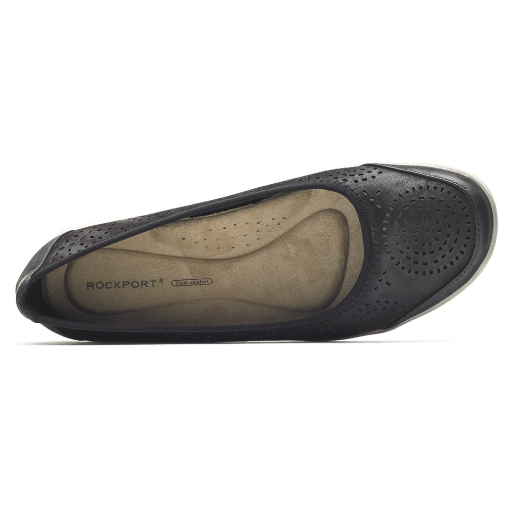 Rockport Slip-On For Womens Black - Daisey Ballet - EZ1649570